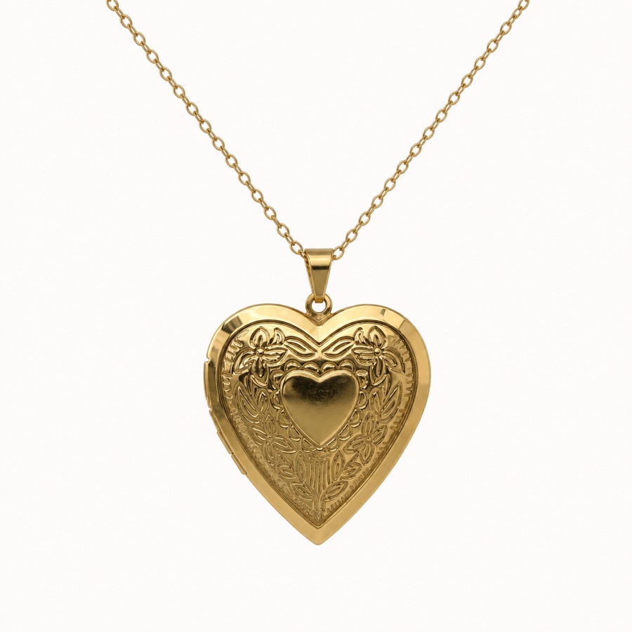 Relicario Corazón Grabado