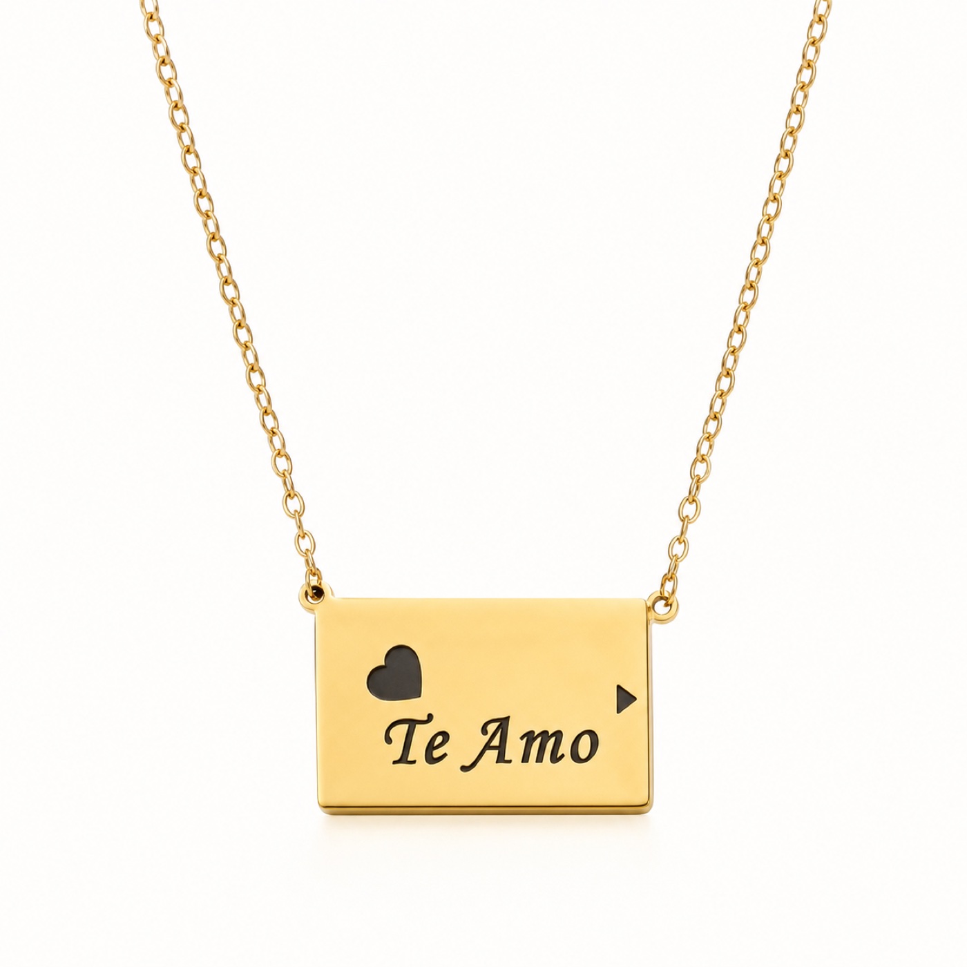 Collar placa Te Amo